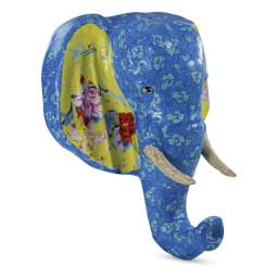 DecoPatch Paper Mache Animal Head Trophy - Sample Artwork, Elephant