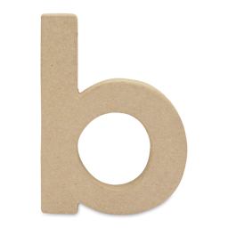 DecoPatch Paper Mache Small Kraft Letter - B, Lowercase, 3-2/5" W x 5" H x 1/2" D