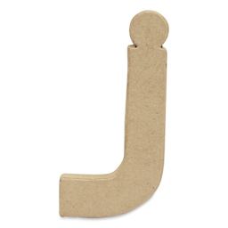 DecoPatch Paper Mache Small Kraft Letter - J, Lowercase, 2" W x 5" H x 1/2" D