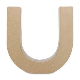 DecoPatch Paper Mache Funny Letter - U, Lowercase, 8-1/2" W x 8-1/2" H x 2" D