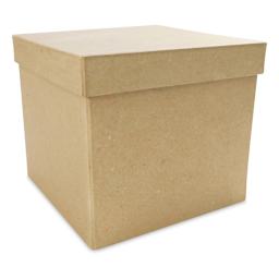 DecoPatch Paper Mache Box - Square, 6" x 6" x 5"