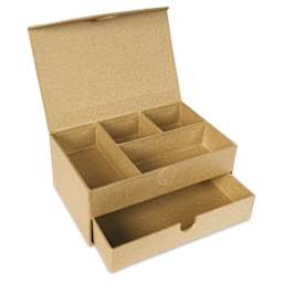 DecoPatch Paper Mache Jewelry Box w/ Drawer - 4.3" x 3.5" x 3.15"