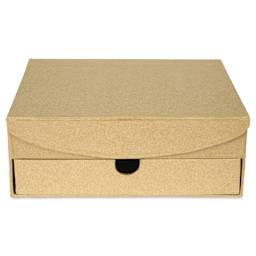 DecoPatch Paper Mache Jewelry Box w/ Drawer - 4.3" x 3.5" x 3.15" - front