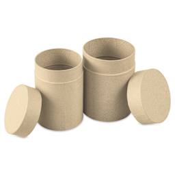 Decopatch Paper Mache Tea Caddies - Pkg of 2 with both lids off