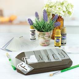 DecoArt Stencil on a Ring - Sophisticated Font (Project in progress.)