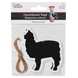 Craft Decor Wood Chalk Tags - Llama, Package of 3 (In packaging)