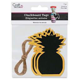 Craft Decor Wood Chalk Tags - Pineapple, Package of 3 (In packaging)