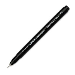 Tombow Mono Drawing Pen - Black, 01, cap off
