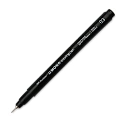 Tombow Mono Drawing Pen - Black, 03, cap off