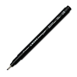 Tombow Mono Drawing Pen - Black, 08, cap off