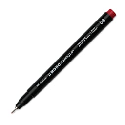 Tombow Mono Drawing Pen - Red, 03, cap off