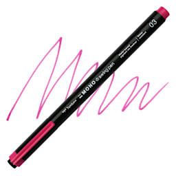 Tombow Mono Drawing Pen - Pink, 03, swatch and pen
