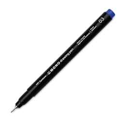 Tombow Mono Drawing Pen - Blue, 03, cap off