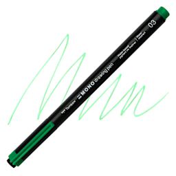 Tombow Mono Drawing Pen - Green, 03, swatch and pen