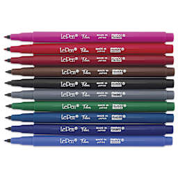 Marvy Uchida LePen Flex Marker - Set of 10, Primary, laid out