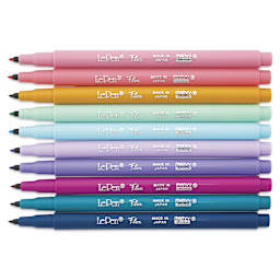 Marvy Uchida LePen Flex Marker - Set of 10, Pastel, laid out