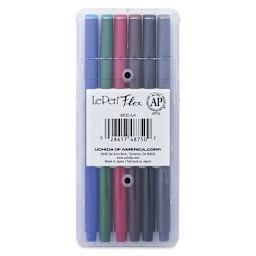Marvy Uchida LePen Flex Marker - Set of 6, Primary, back of the packaging