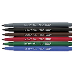 Marvy Uchida LePen Flex Marker - Set of 6, Primary, laid out