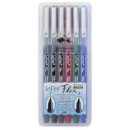 Marvy Uchida LePen Flex Marker - Set of 6, Primary