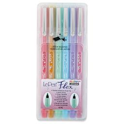 Marvy Uchida LePen Flex Markers - Pastels, Set of 6
