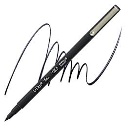 Marvy Uchida LePen Flex Marker - Black marker and swatch