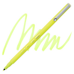 Marvy Uchida LePen Flex Marker - Fluorescent Yellow, swatch and marker
