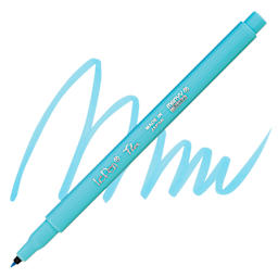 Marvy Uchida LePen Flex Marker - Pale Blue, swatch and marker