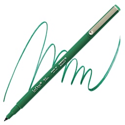 Marvy Uchida LePen Flex Marker - Green marker and swatch