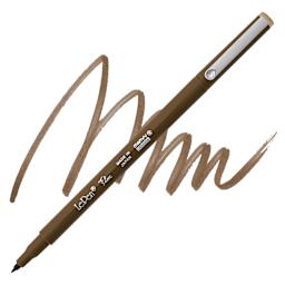 Marvy Uchida LePen Flex Marker - Sepia, swatch and marker