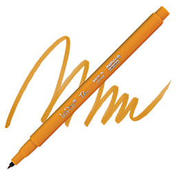 Marvy Uchida LePen Flex Marker - Ochre, swatch and marker