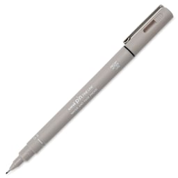 Uni Pin Fine Liner Pen - 0.5 mm, Light Grey, cap off