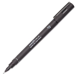 Uni Pin Fine Liner Pen - 0.1 mm, Dark Grey, cap off
