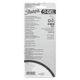 Sharpie White Fashion S-Gel Pens - Classic, Set of 4, back of the packaging