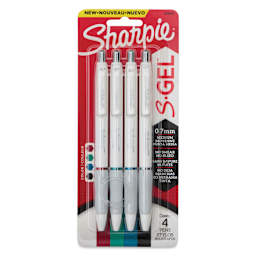 Sharpie White Fashion S-Gel Pens - Classic, Set of 4, front of the packaging