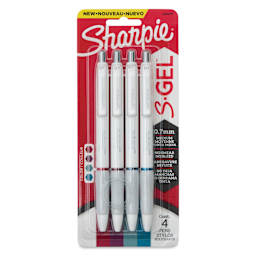 Sharpie White Fashion S-Gel Pens - Bold Jewel, Set of 4, front of the packaging