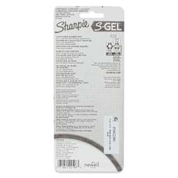 Sharpie White Fashion S-Gel Pens - Rich Dark, Set of 4, back of the packaging