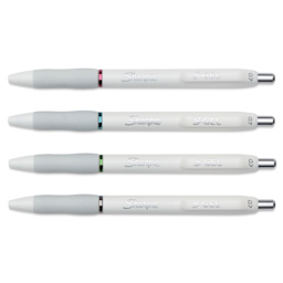 Sharpie White Fashion S-Gel Pens - Rich Dark, Set of 4, tip retracted