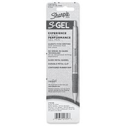 Sharpie S-Gel Pens - Champagne/Black, Pkg of 2, 0.7 mm, back of the packaging