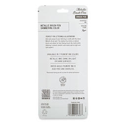 Zebra Metallic Brush Pens - Set of 3