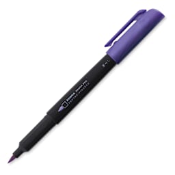 Zebra Metallic Brush Pen - Purple - with cap off