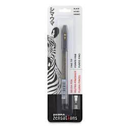 Zebra Zensations Fude Brush Pen - Fine, Black - front of packaging