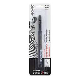 Zebra Zensations Fude Brush Pen - Medium, Black - front of packaging