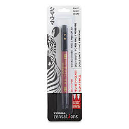 Zebra Zensations Fude Brush Pen - Double-Ended, Black - front of packaging