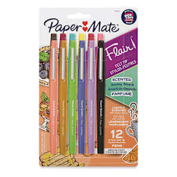 Paper Mate Flair Scented Pens - Sunday Brunch, Set of 12, front of the packaging