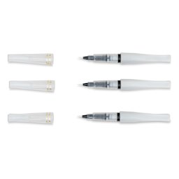 Zig Wink of Stella Brush II Pens - Clear, Set of 3 (with caps off)