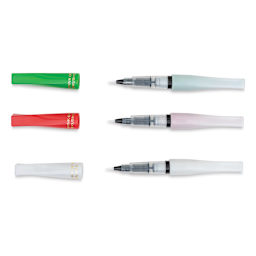Kuretake Zig Wink of Stella Brush II Pens - White Christmas, Set of 3 (with caps off)