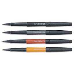 Paper Mate Flair Metallic Pens - Set of 4, markers laid out with caps off