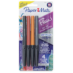 Paper Mate Flair Metallic Pens - Set of 4