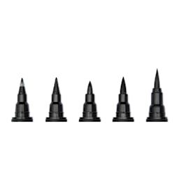 Kuretake Bimoji Fude Pens - Set of 5, close up of nibs