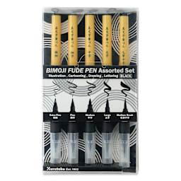 Kuretake Bimoji Fude Pens - Set of 5, front of packaging
